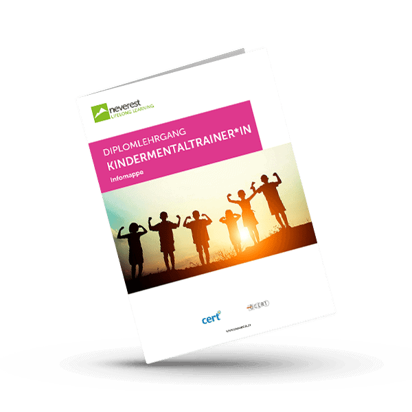 Mockup Infomappe KMT Kindermentaltrainer NEVEREST Diplom Ausbildung