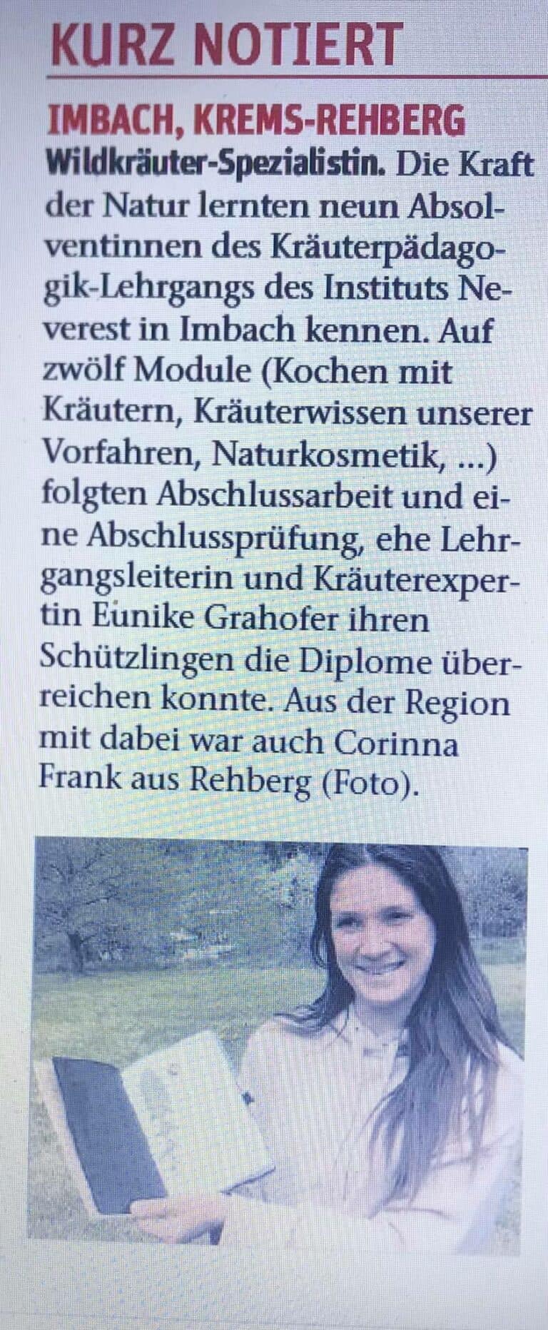 Presse 1 nön_wildkräutertrainerausbildung_corinna_frank_abschluss