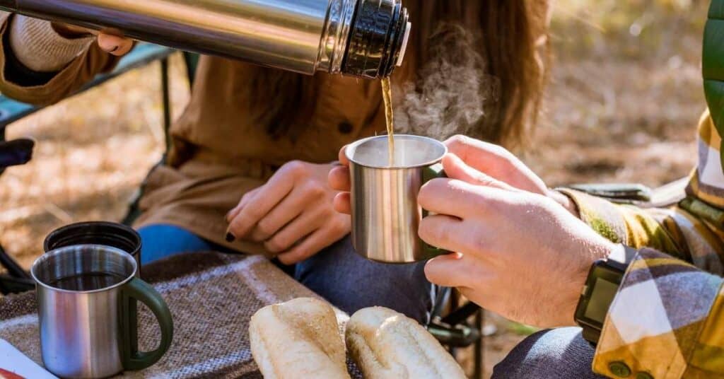 Camping Ausrüstung Tee Thermosflasche Wasser Flasche Tasse Frühstück