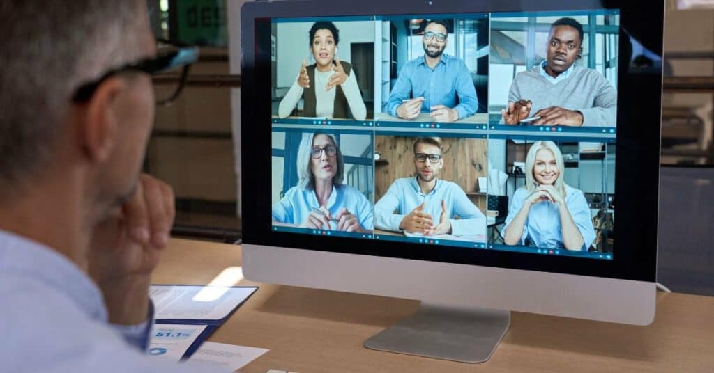 Online Meetings im Homeoffice virtuelle Führung