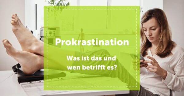 NEVEREST Blog Header Prokrastination Frau Handy Arbeit Vermeiden